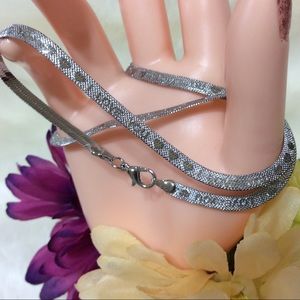 Necklace “I Love You” Omega Style ♥️Stamped Stainless Steel 18" Long Non-Tarnish